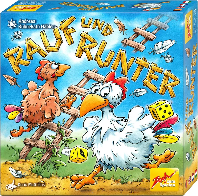 Spiel Rauf und runter, Familienspiel, Made in Germany from Zoch, Bunt edition – box