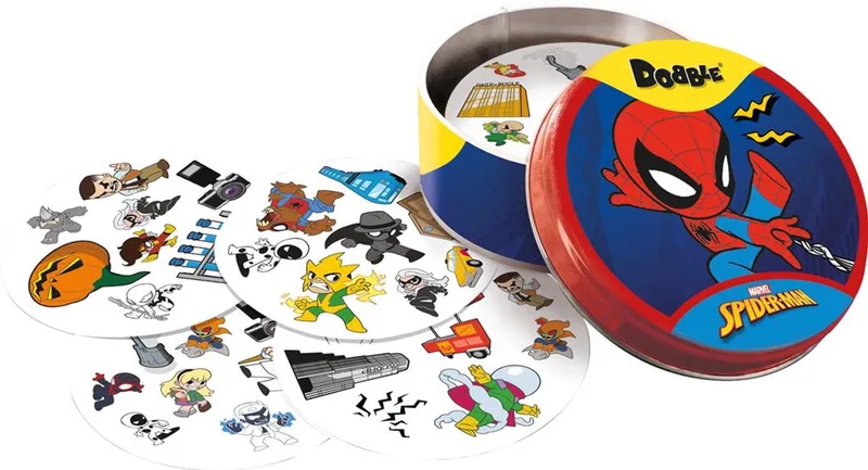 Asmodee Dobble Spiderman kaartspel - Spel voor het hele gezin. von Zygomatic – Schachtel