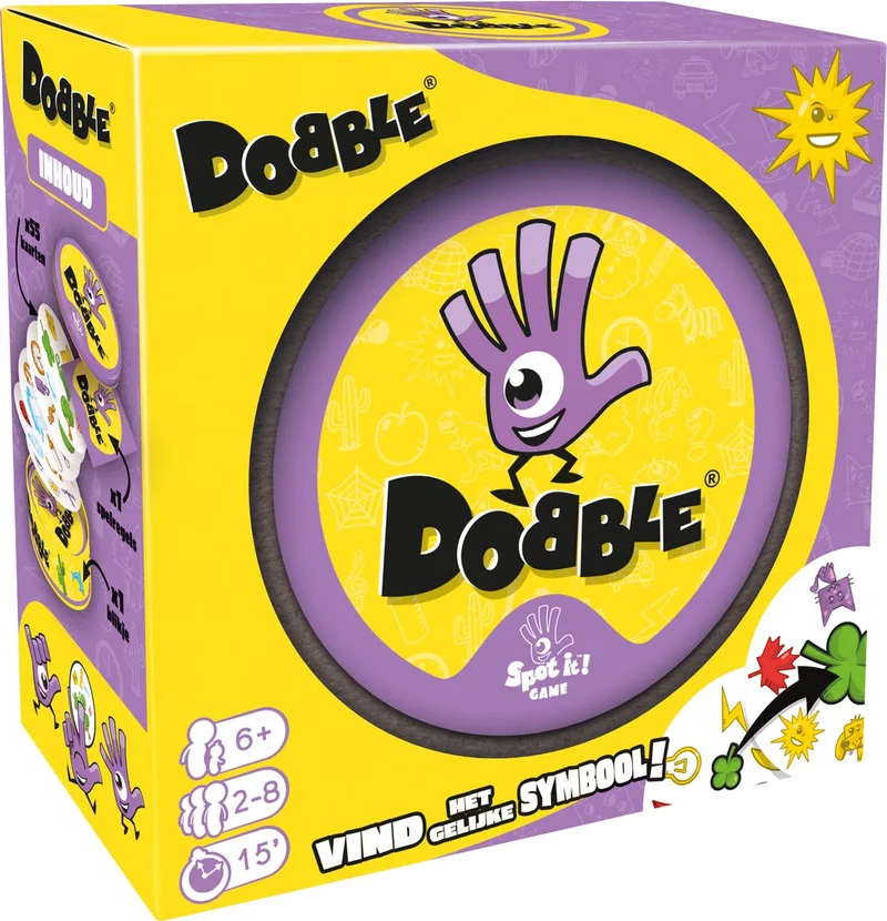 Dobble Classic – Nederlandstalig Kaartspel voor 2 tot 8 spelers - Leuk familiespel vanaf 6 jaar - Het razendsnelle zoekspel voor het hele gezin van Zygomatic – doos