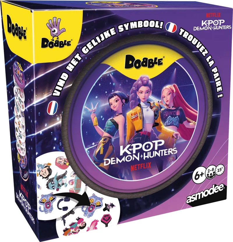 Dobble: Kpop Demon Hunters - Kaartspel – Reactiespel voor Kinderen & Volwassenen – Reisspel voor Kpop Demon Hunter Fans from Zygomatic – box