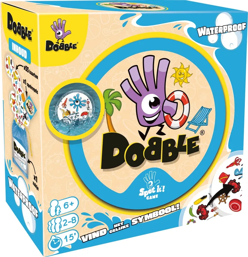 Dobble Waterproof - Kaartspel - Waterbestendig - Vakantie & Strand van Zygomatic – doos