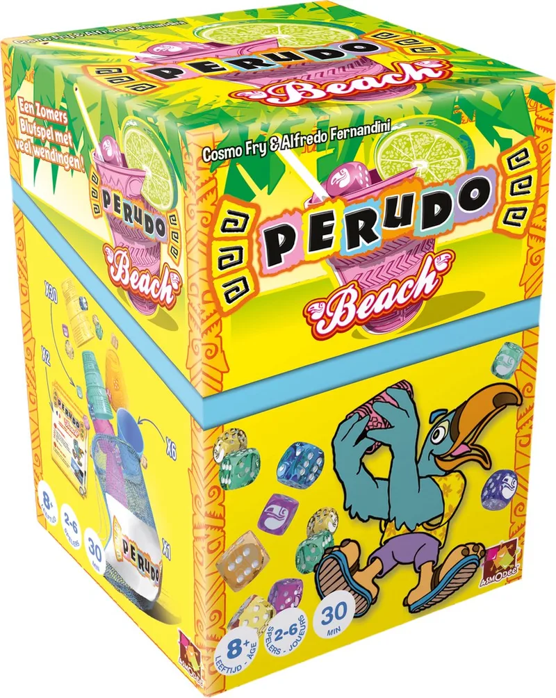 Perudo Beach - Dobbelspel from Zygomatic, Meerkleurig edition – box