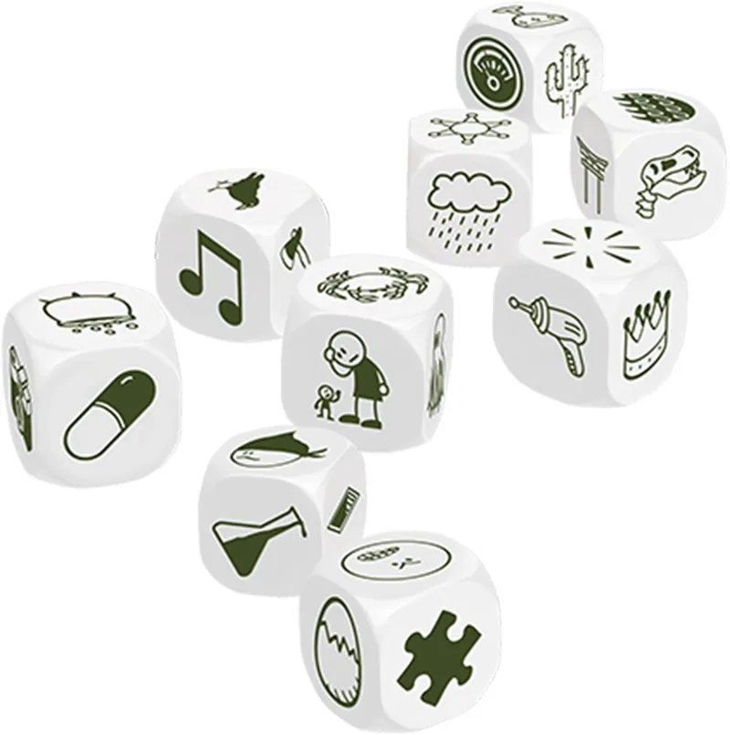Rory's Story Cubes dobbelspel creatief fantasierijk reizen. von Zygomatic, Ausgabe Meerkleurig – Schachtel