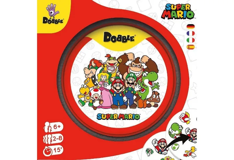 Asmodee Jeu De Société Dobble Super Mario Eco Sleeve Version Espagnole de Zygomatic – boîte 1 sur 3