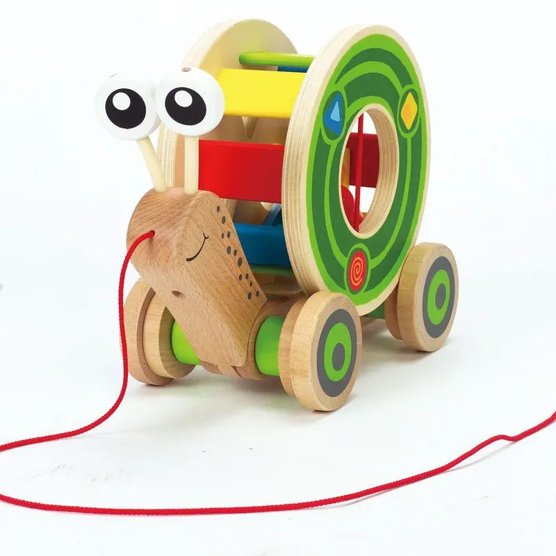 Nachziehspielzeug Schnecke aus Holz von Hape, Ausgabe Mehrfarbig – Schachtel 2 von 4