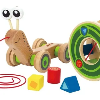 Nachziehspielzeug Schnecke aus Holz von Hape, Ausgabe Mehrfarbig – Schachtel 3 von 4