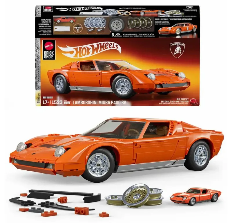 Spiel MATTEL Hot Wheels Brick Shop Lamborghini Miura P400 SV von Mattel Games – Schachtel