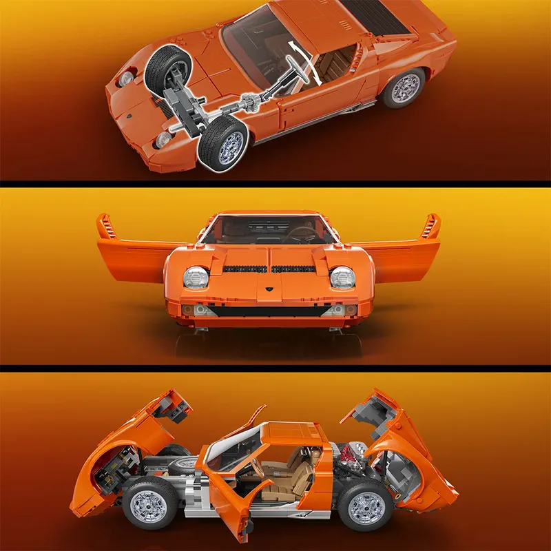 Spiel MATTEL Hot Wheels Brick Shop Lamborghini Miura P400 SV from Mattel Games – box 6 of 6
