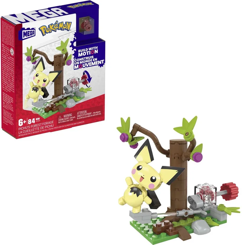 Pokémon - Mega Bos Voedselzoeker - Pichu’s från Mega Bloks, utgåva Multicolor – kartong