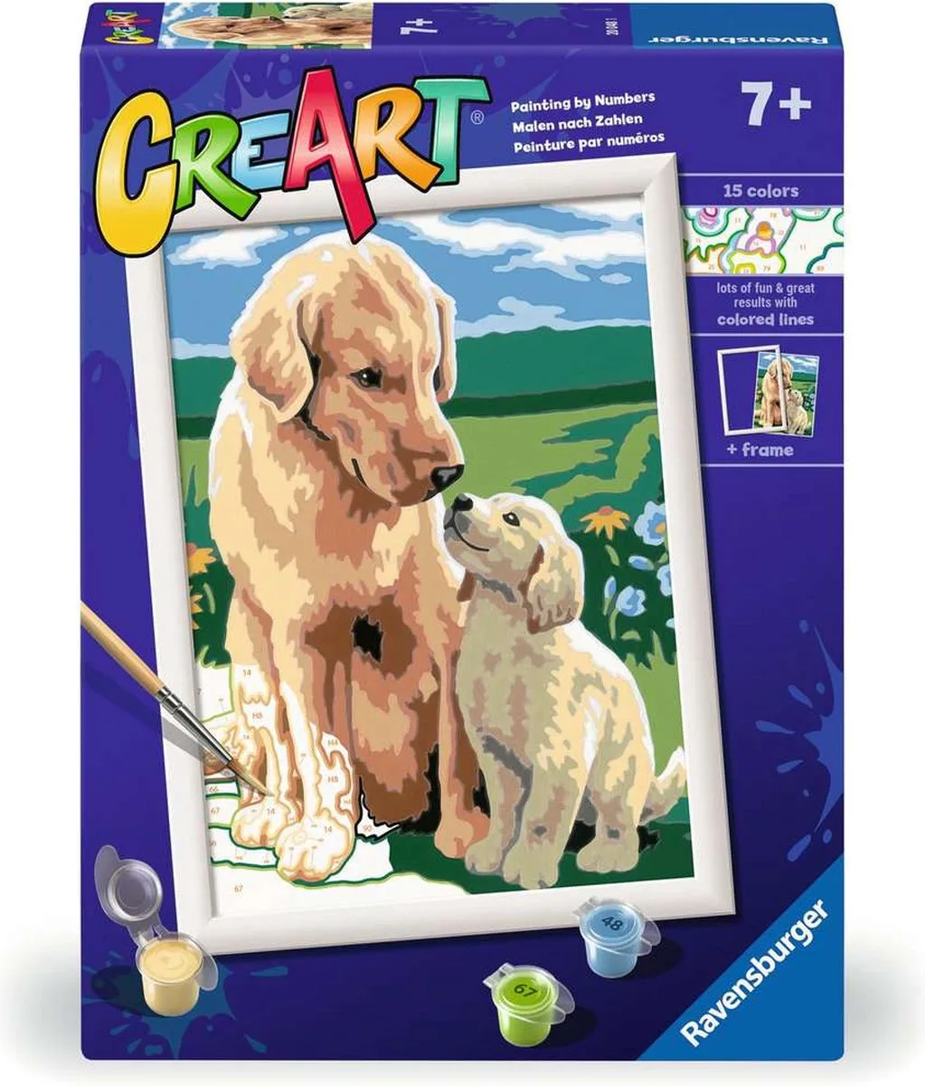 CreArt Motherly Love - Schilderen op nummer voor kinderen från Ravensburger, utgåva Flerfärgad – kartong