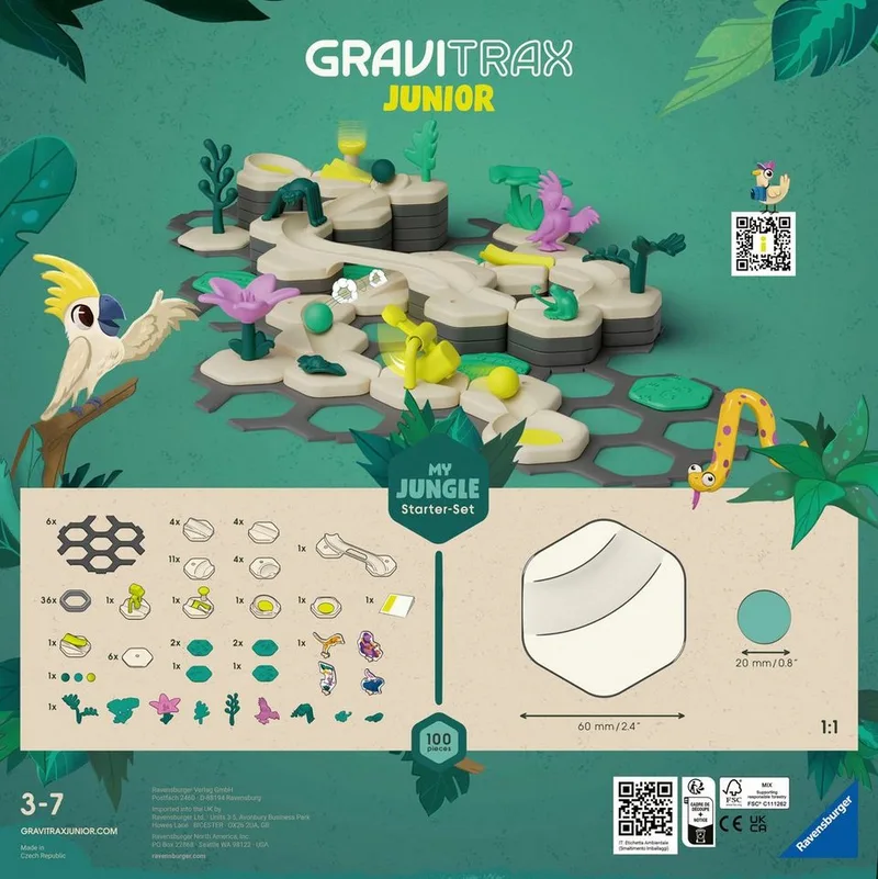 Gravitrax Junior Starter Set L Jungle Brädspel från Ravensburger – kartong 4 av 4