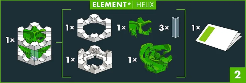 GraviTrax Pro Element Helix Expansion Set från Ravensburger – kartong 4 av 5