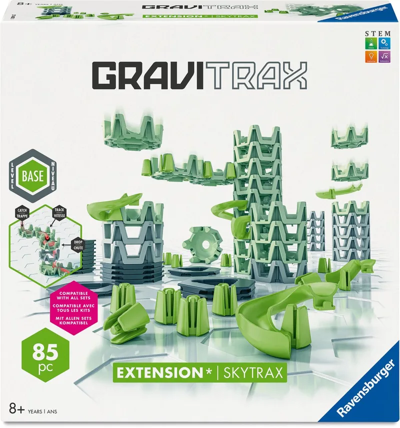 GraviTrax Uitbreiding Skytrax 2024 Wereldpakket från Ravensburger, utgåva Flerfärgad – kartong