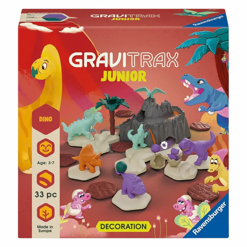 Ravensburger 24587 GraviTrax Junior - Extension Dino fra Ravensburger, Kleurloos-udgave – æske 1 af 2