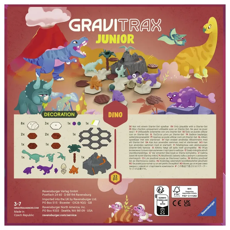 Ravensburger 24587 GraviTrax Junior - Extension Dino fra Ravensburger, Kleurloos-udgave – æske 2 af 2